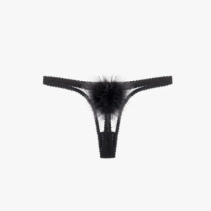 Feather Pom Pom Thong